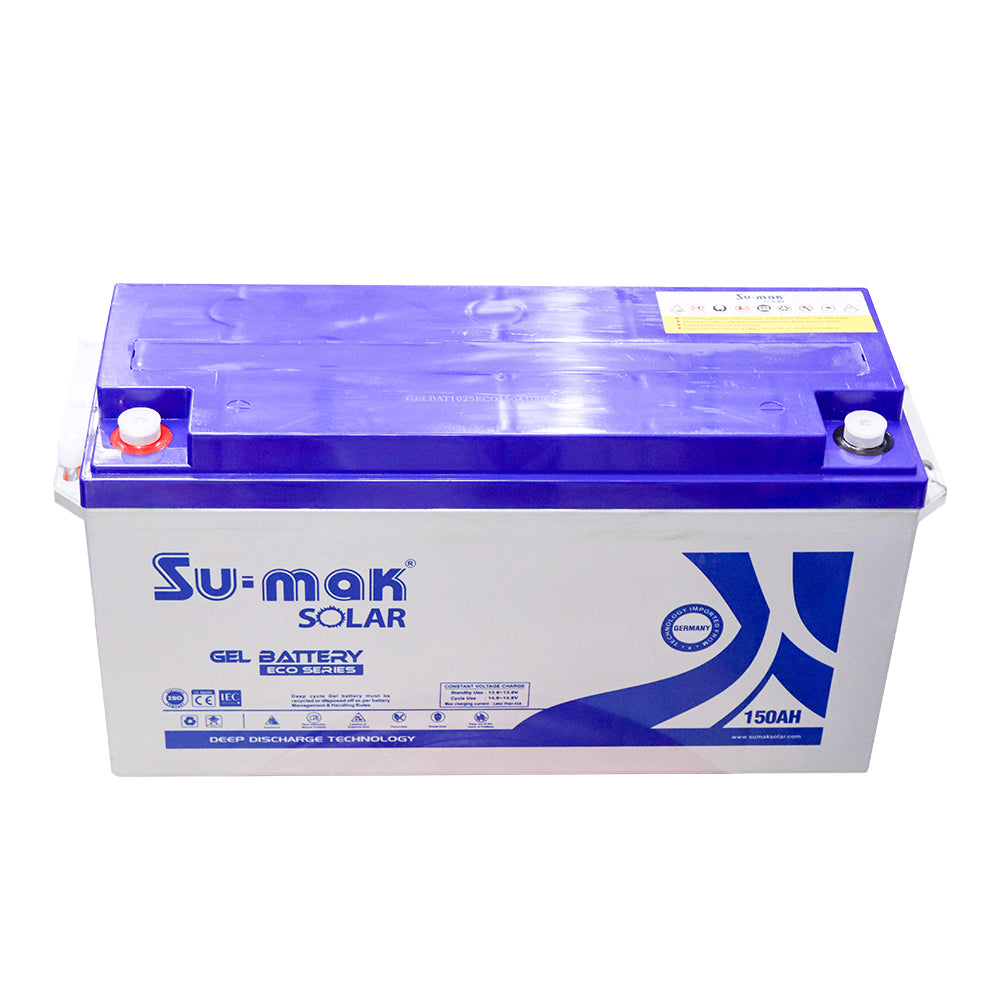 SUMAK SOLAR DEEP CYCLE GEL BATTERY ECO SERIES 150AH/12V