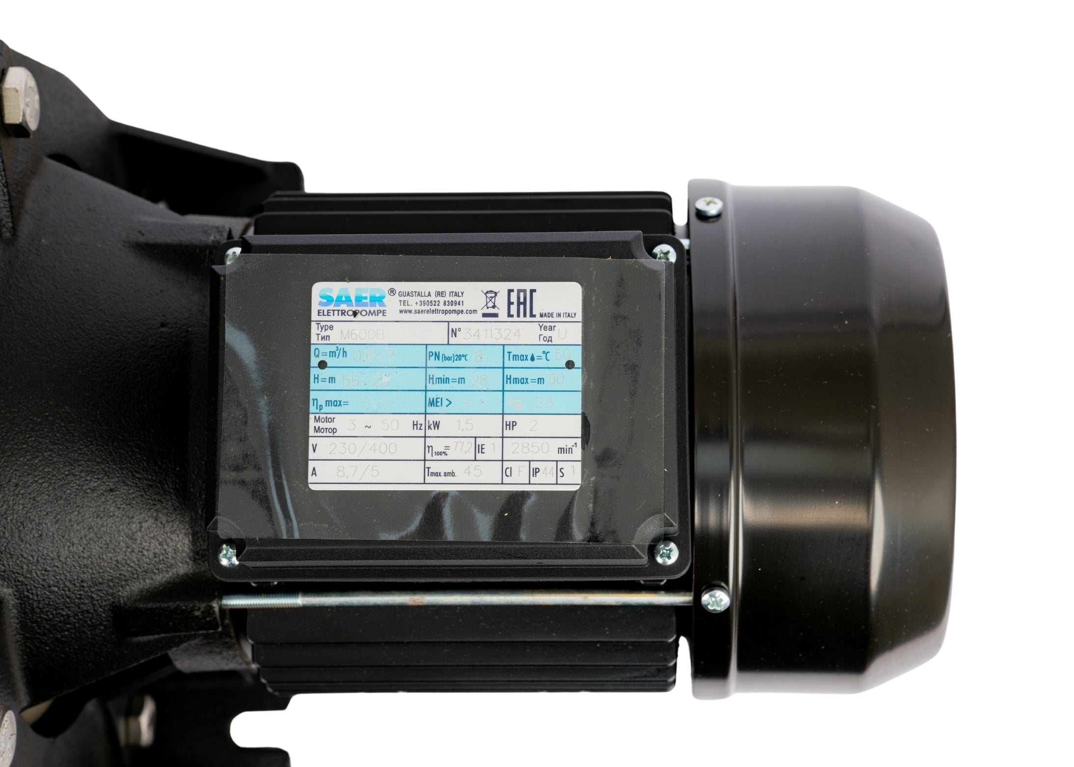 SAER M600B V400 2HP 3PH PMP