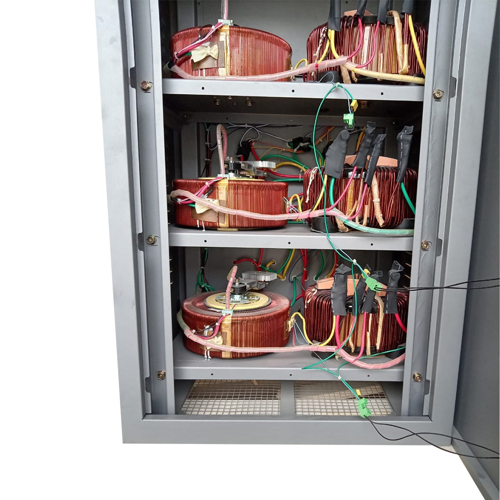 SUMAK SOLAR SUTB-50KVA Three Phase Servo Type AC Automatic Voltage Regulator, High Accuracy Voltage Stabilizer