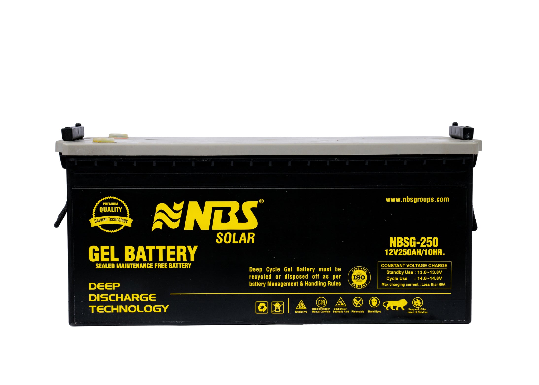 NBS SOLAR DEEP CYCLE GEL BATTERY 250AH/12V