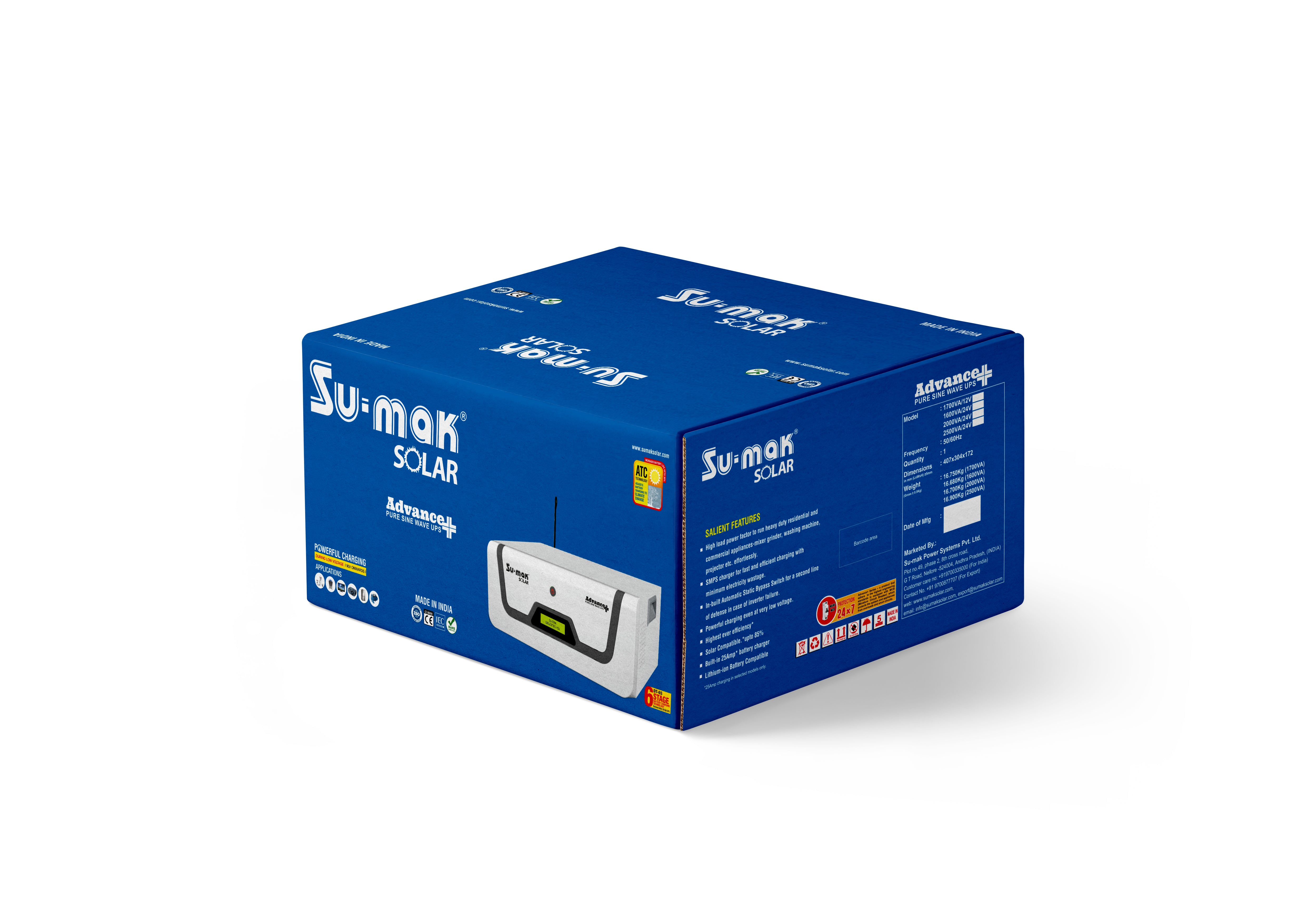SUMAK INVERTER ADVANCE + 1700VA/12V