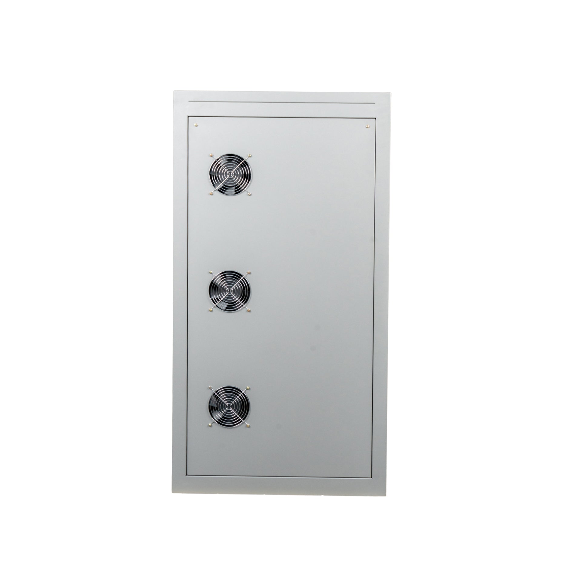 Metal panel with three circular vents