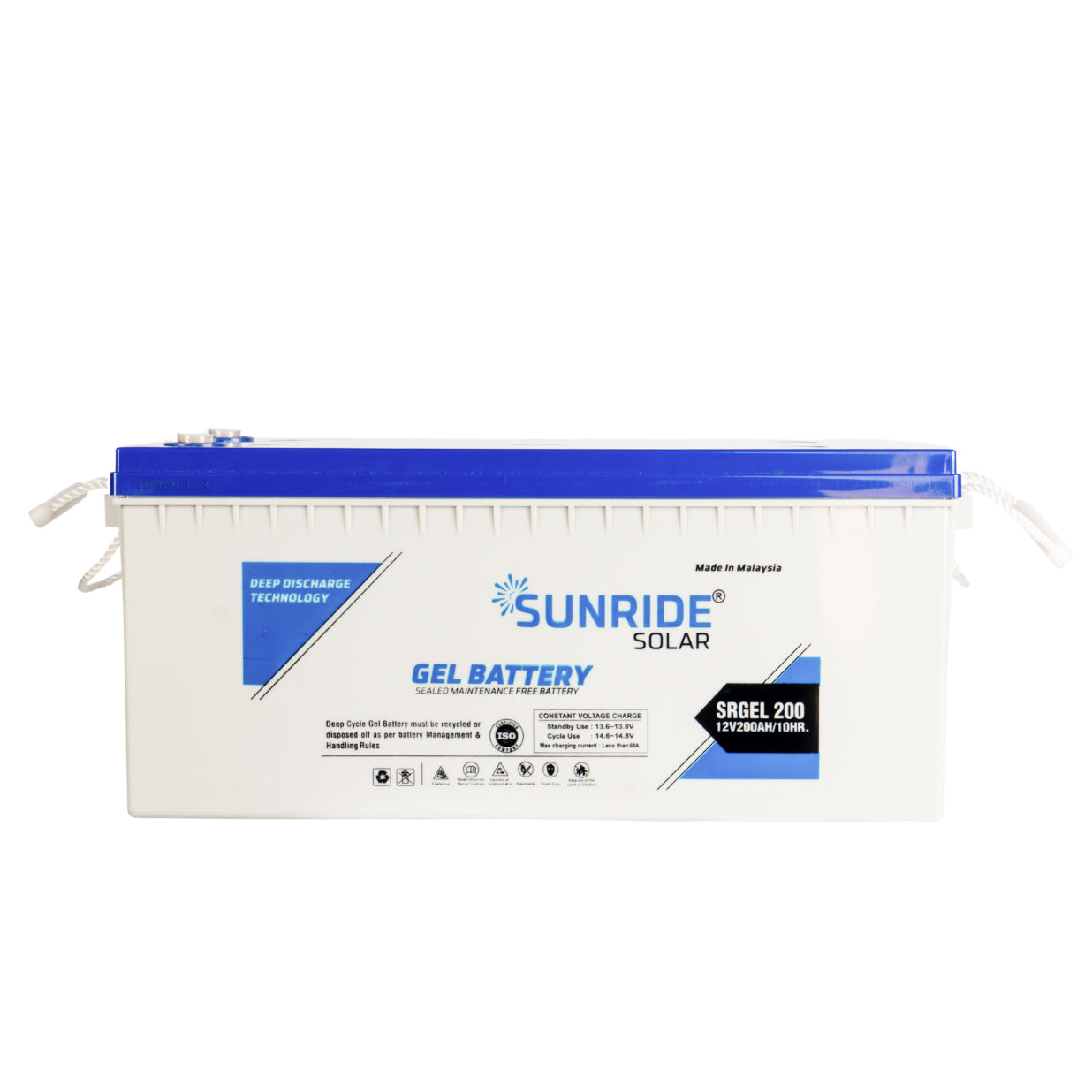 SUNRIDE SOLAR GEL BATTERY 200AH 12V - MALAYSIA
