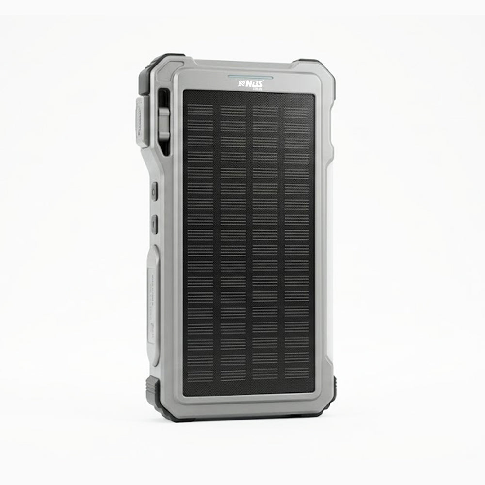 NBS PN-W39S 12V Jump Starter & 12000mAh Solar Power Bank – PD45W, TFT Display, LED Camping Light, and Infrared Laser
