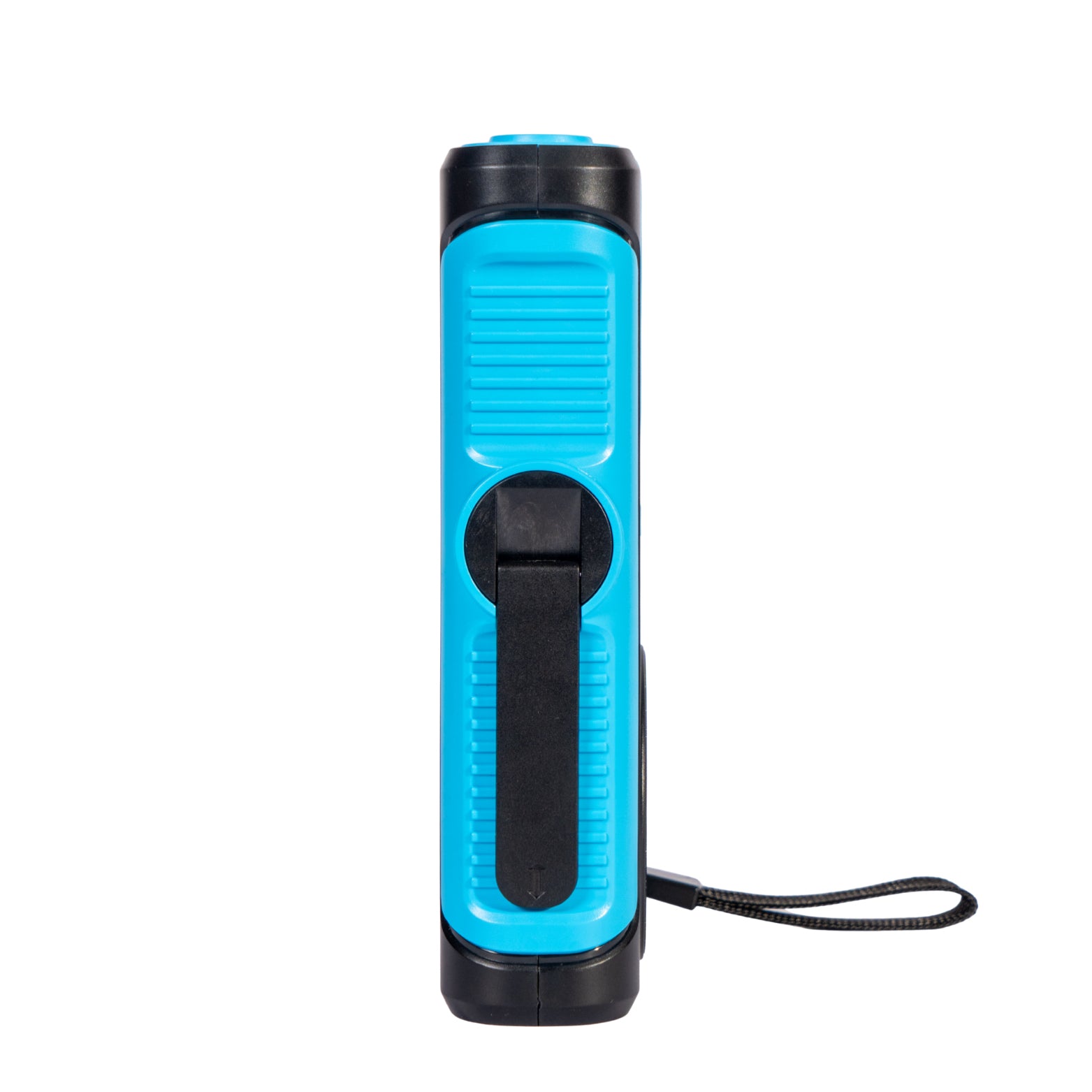 NBS Solar Power Bank with Wireless Charger, Built-in Cable, Hand Crank, Compass, Blue