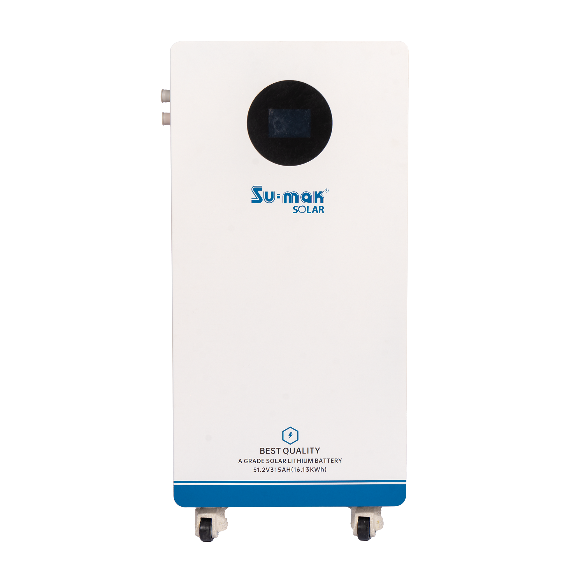 Su-mak Solar LiFePO4 Lithium Ion Battery, 51.2V 315AH, 16.12kWh A Grade Energy Storage System with Wheels