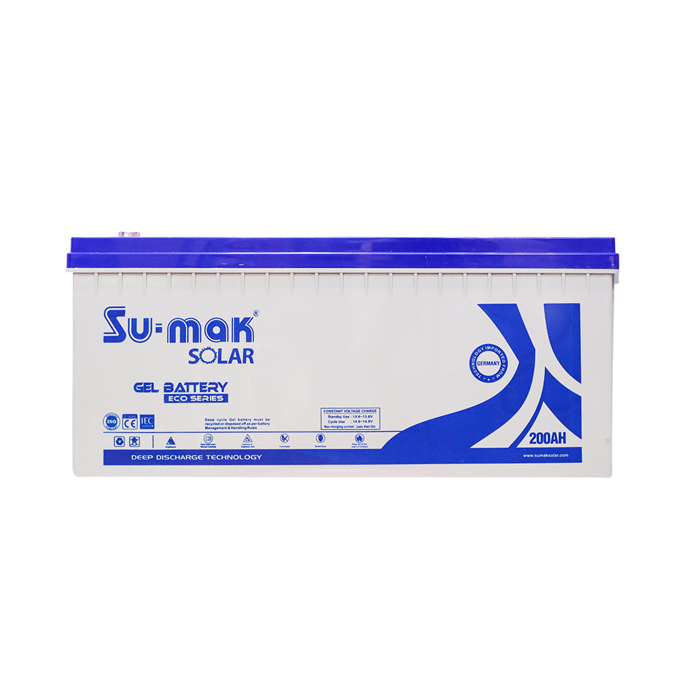 SUMAK SOLAR DEEP CYCLE GEL BATTERY ECO SERIES 200AH/12V