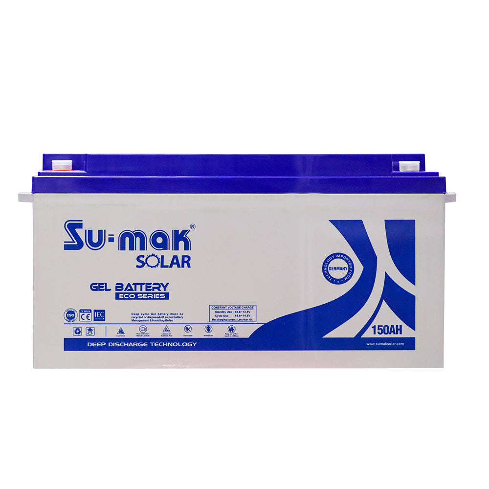 SUMAK SOLAR DEEP CYCLE GEL BATTERY ECO SERIES 150AH/12V