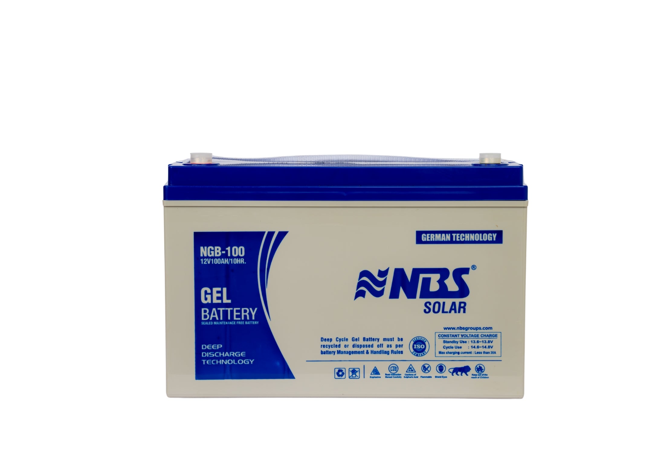 NBS SOLAR DEEP CYCLE GEL BATTERY 100AH/12V