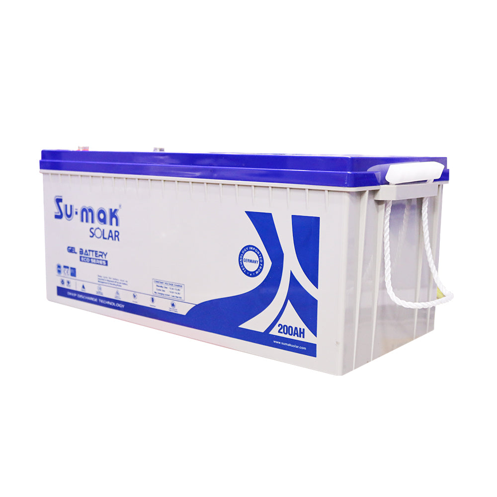 SUMAK SOLAR DEEP CYCLE GEL BATTERY ECO SERIES 200AH/12V