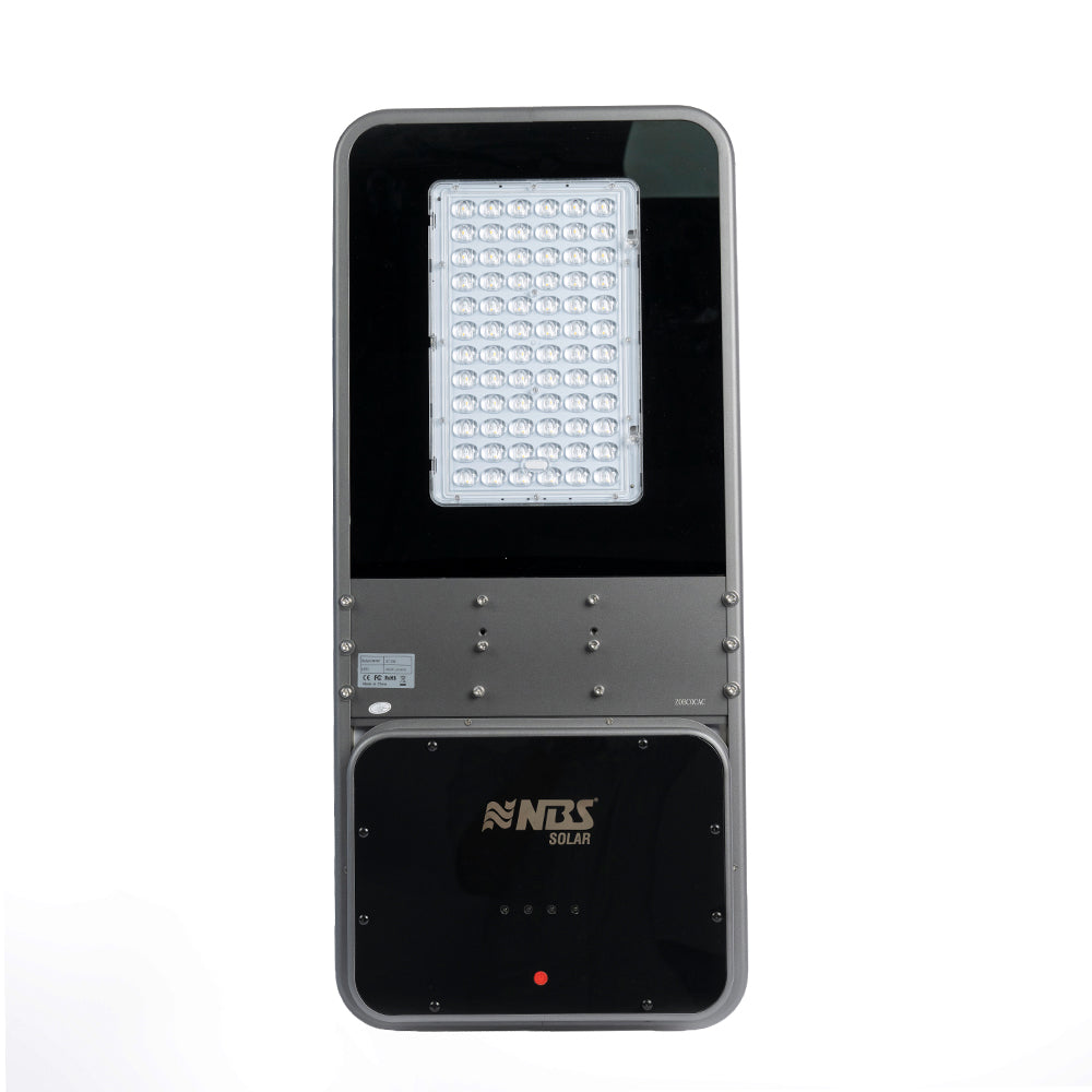 NBS SSL-94 Basalt Series All-in-One Solar LED Street Light – 4,000LM, Monocrystalline Solar Panel, 153.92Wh Li-ion Battery, IP65