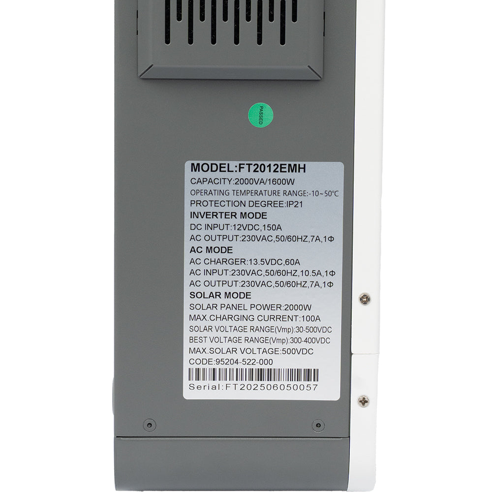 SUMAK W/M HYBIRD INVERTER FT2012EMH 2000VA/12V 1.6KW