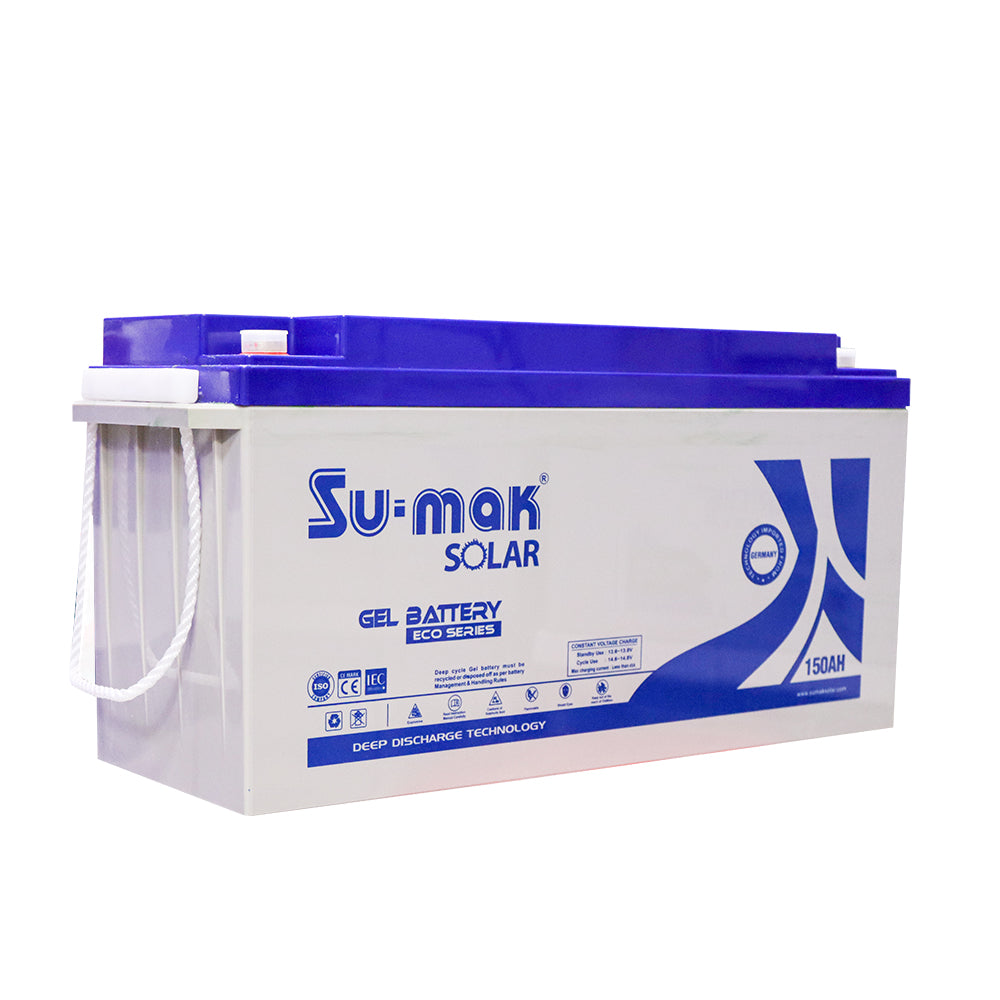 SUMAK SOLAR DEEP CYCLE GEL BATTERY ECO SERIES 150AH/12V