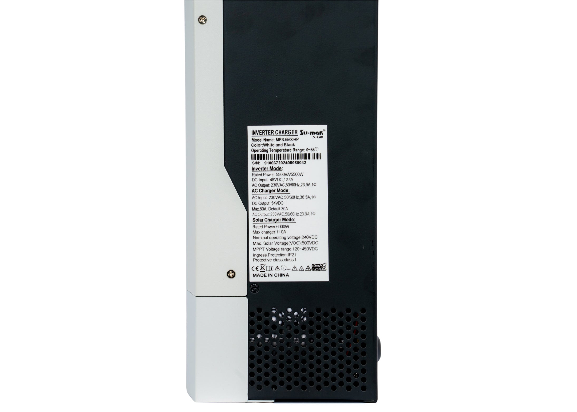 SUMAK MPS-HP 5.5KW/48V 110A HYBRID W/M MPPT WITH WIFI & PARALLEL OPTION