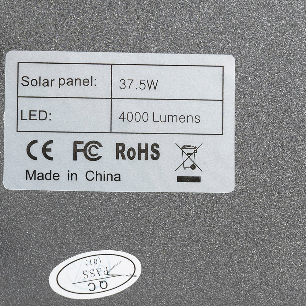 NBS SSL-94 Basalt Series All-in-One Solar LED Street Light – 4,000LM, Monocrystalline Solar Panel, 153.92Wh Li-ion Battery, IP65