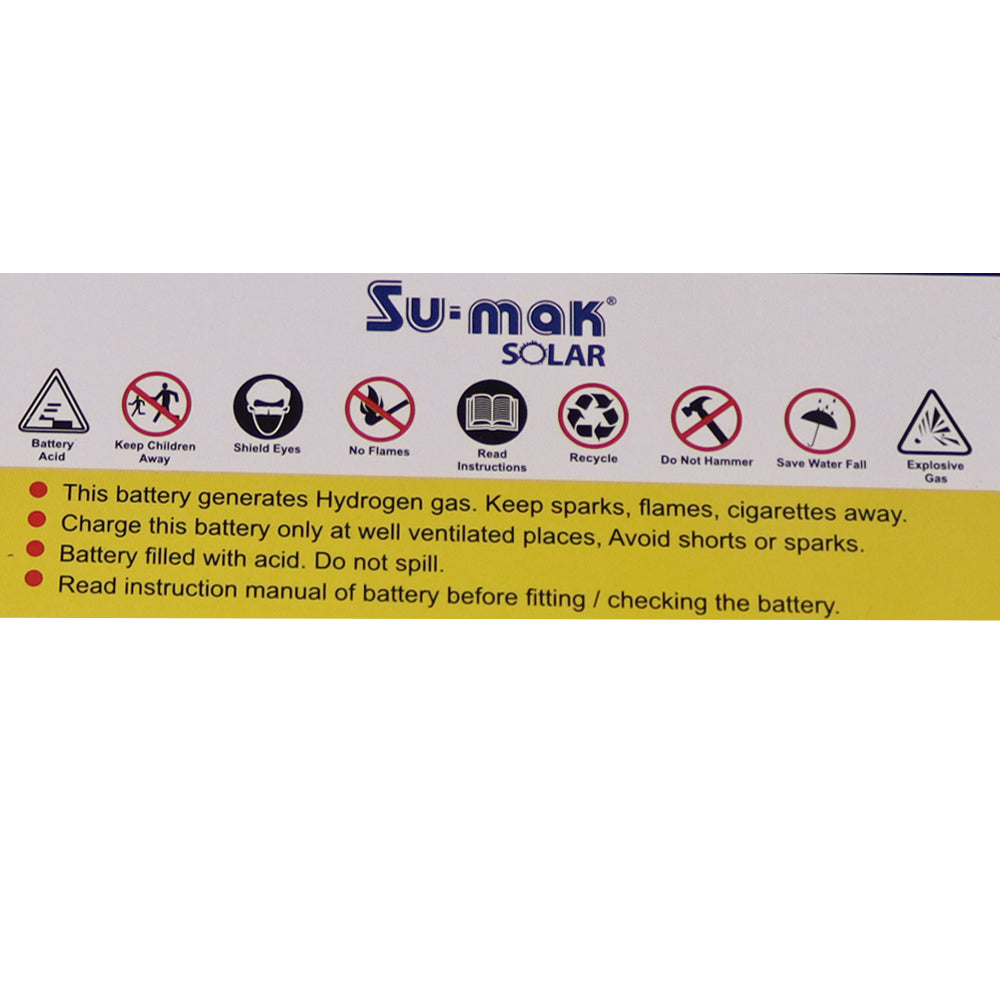 SUMAK SOLAR DEEP CYCLE GEL BATTERY ECO SERIES 200AH/12V