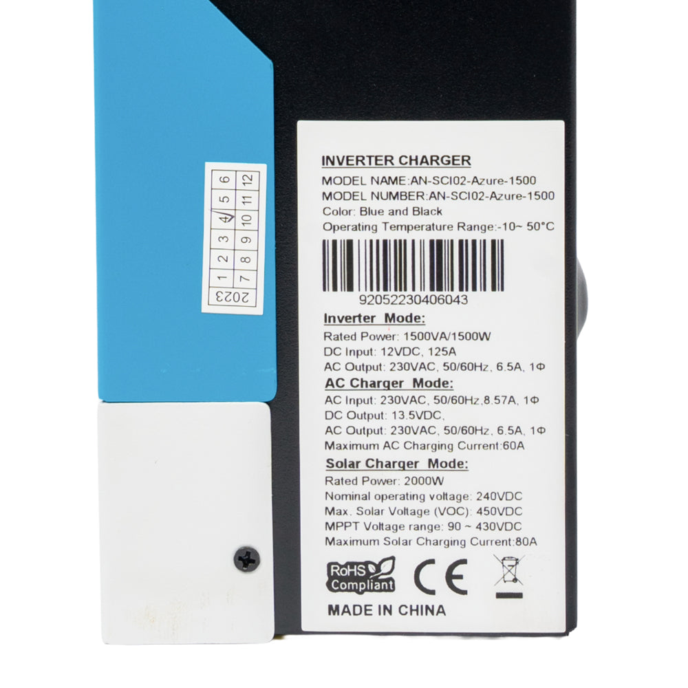 SAMSUN SOLAR 1500VA/12V PURE SINE WAVE HYBRID SOLAR INVERTER WITH MPPT