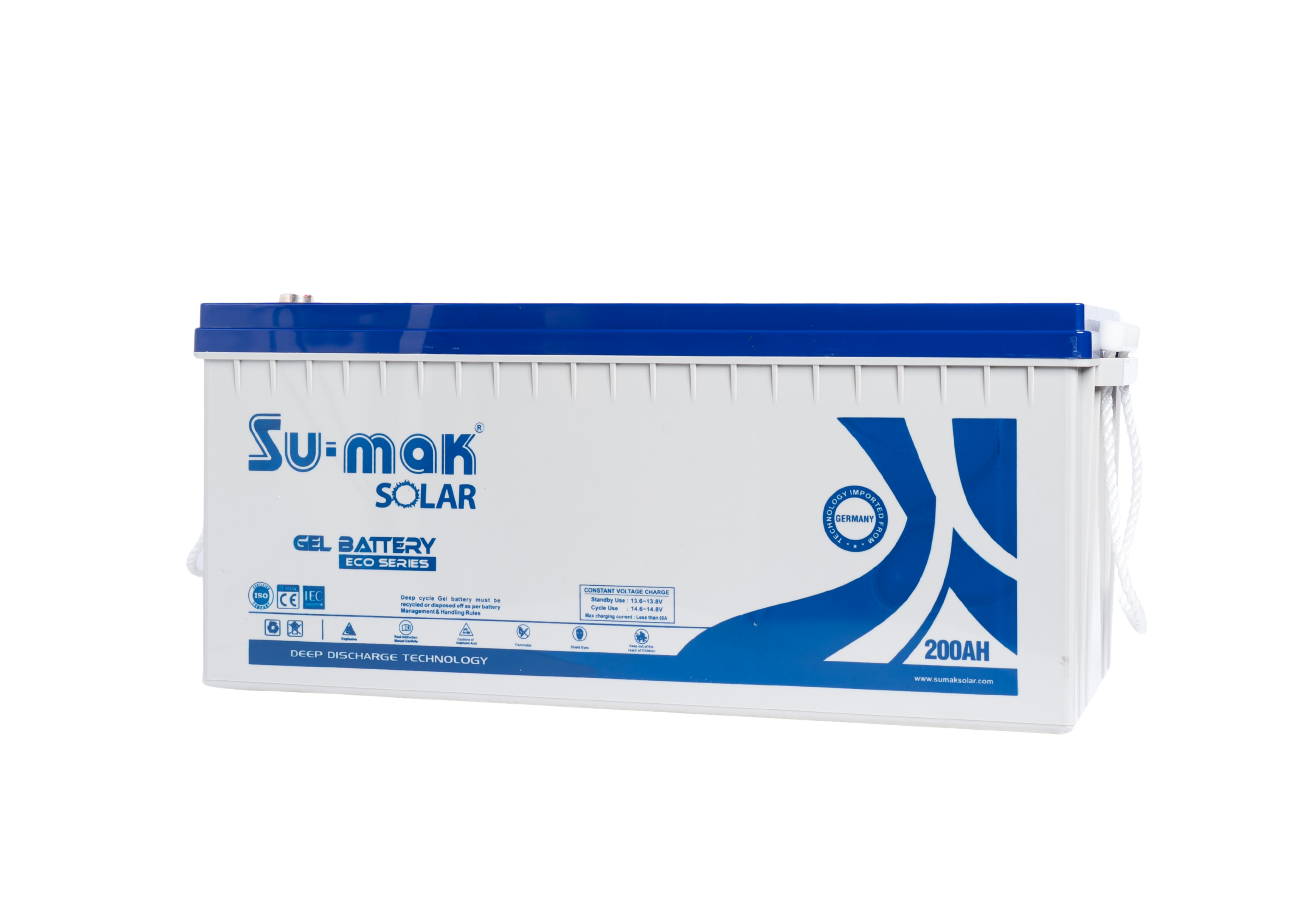 SUMAK SOLAR DEEP CYCLE GEL BATTERY ECO SERIES 200AH/12V