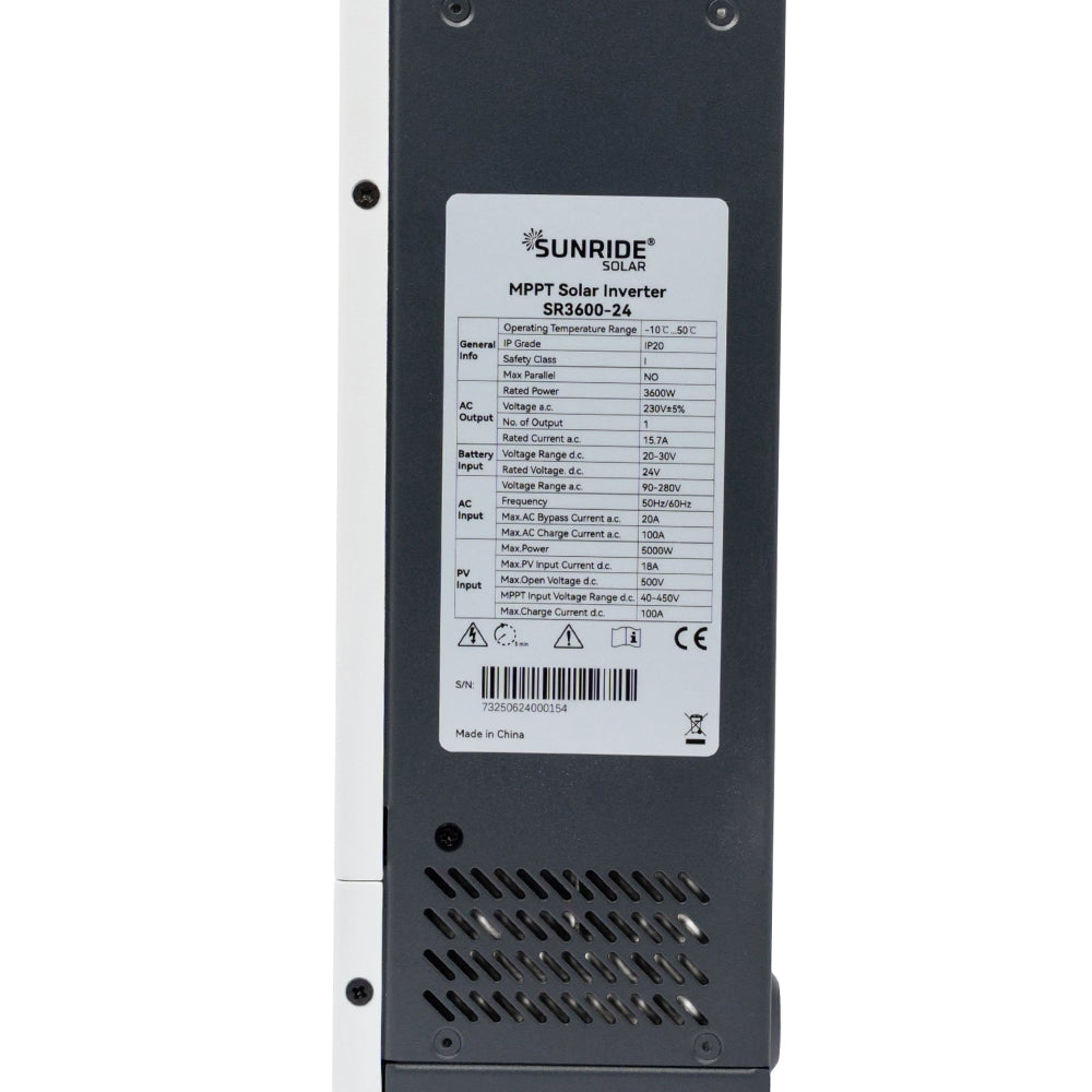 SUNRIDE HYBRID SOLAR INVERTER 3.6KW 24V