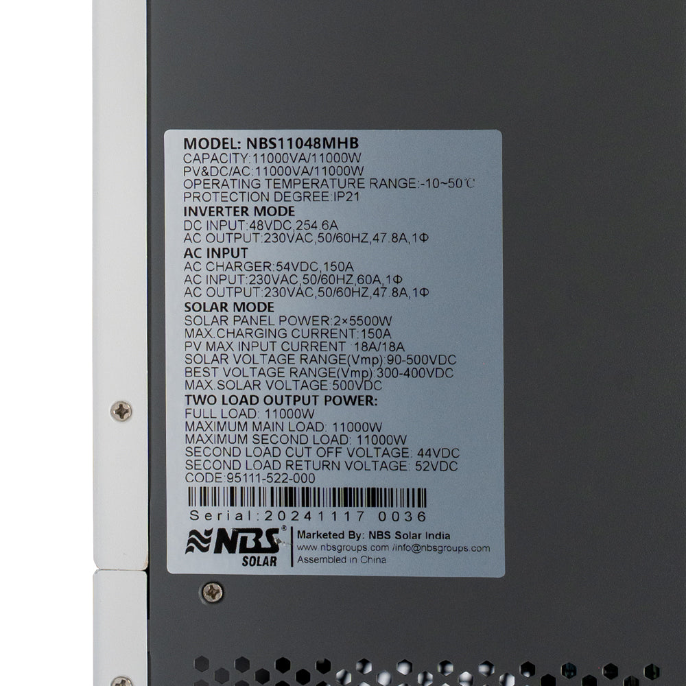NBS SOLAIRE AVEC ONDULEUR NBS11048MHB 11000VA/48V