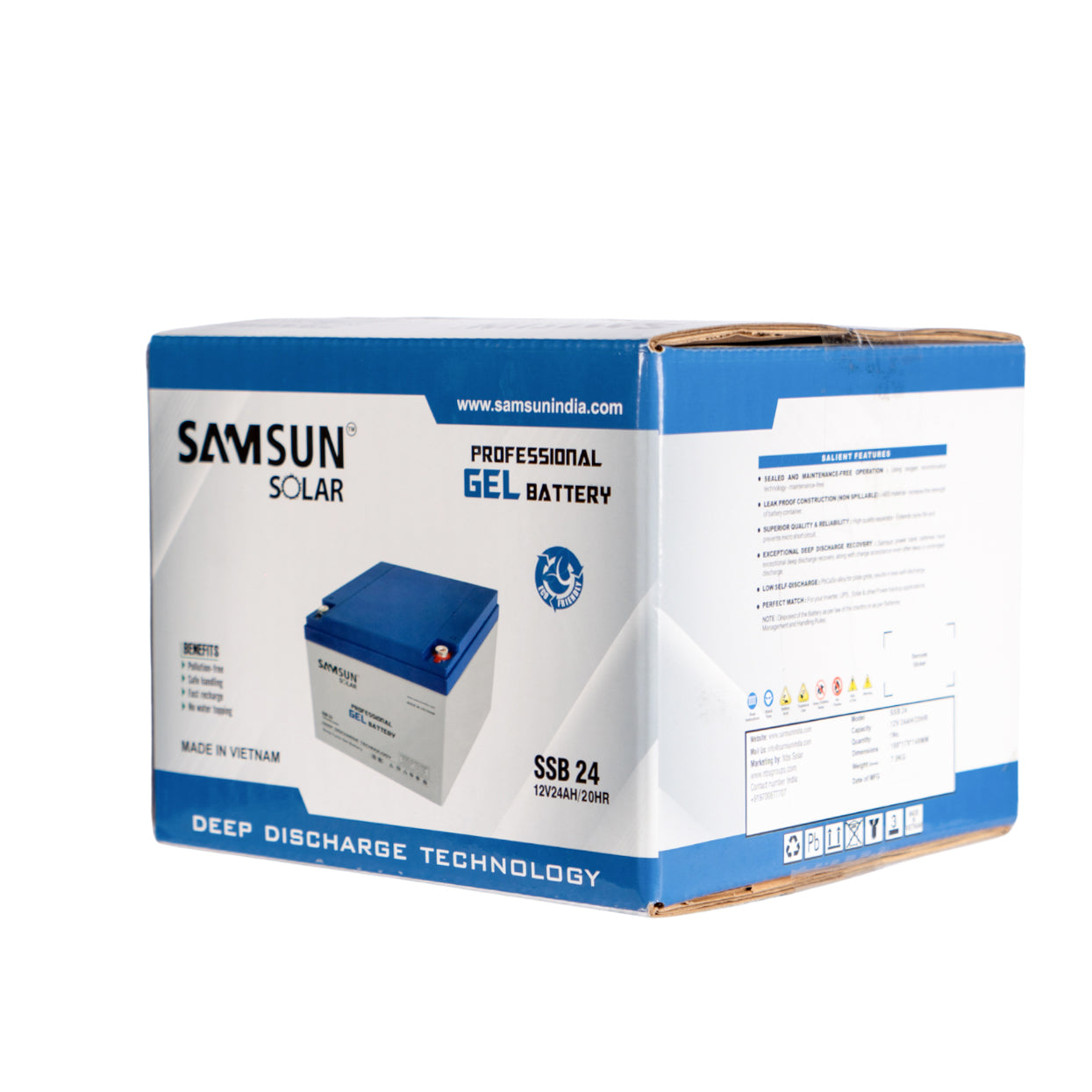 SAMSUN SOLAR GEL BATTERY 24AH/12V